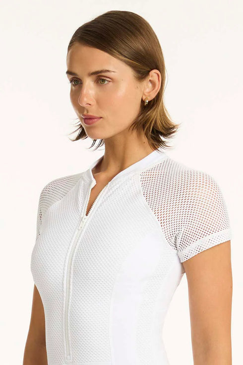 Sea Level Drift Short Sleeve One Piece